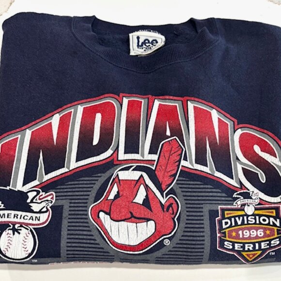 Rare VTG 1996 Cleveland Indians A.L. Central Division Champions Sweatshirt - XL - Picture 1 of 6